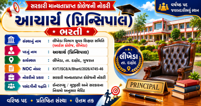 Arts College Limkheda Recruitment 2026